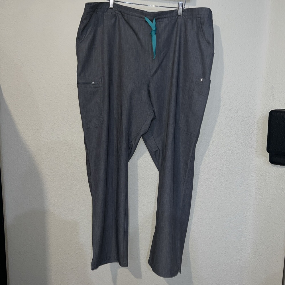Figs Yola Scrub Pants GRAPHITE  (1747) 29"Inseam Strait Cut Ankle XXL